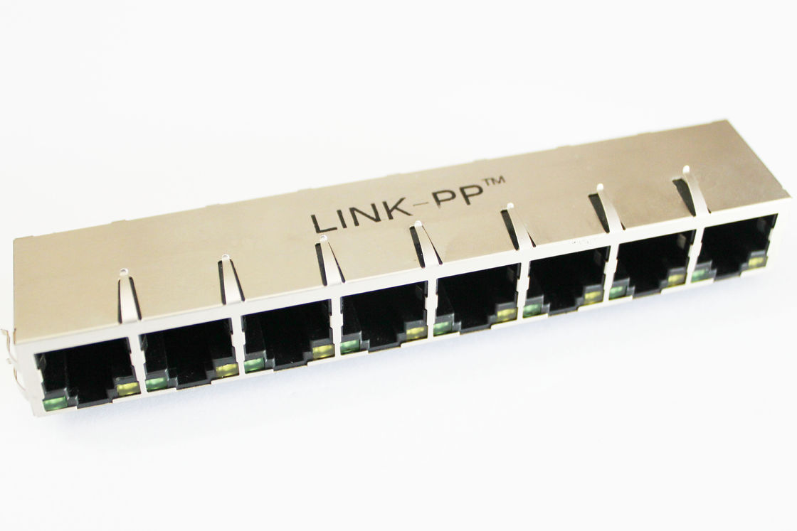 1 X 8 Multi Port RJ45 POE Connector Modules , HUB / PC Card RJ45 Jacks