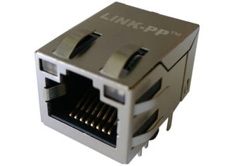 TE 6605814-2 RJ45 Modular Jack Gigabit Ethernet Connectors , Shield with LEDs