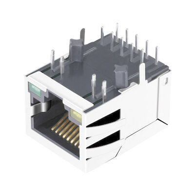 HR861153C 10/100 Base-T Single Port RJ45 Connector With Rectifier Bridge  LPJ0284GDNL