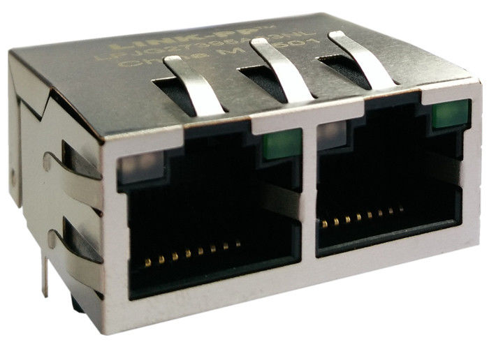 0826-1D2T-23 1x2 Gigabit Magjack 0826-1D2T-23-F Dual Port 10/100/1000Base-T