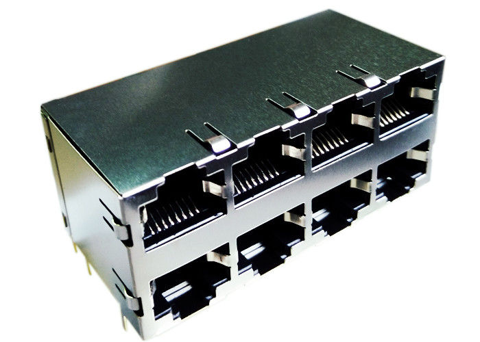 0833-2X4R-56-F Rj45 IEEE 802.3af PoE 2x4 Port 10/100Mbps Magnetics