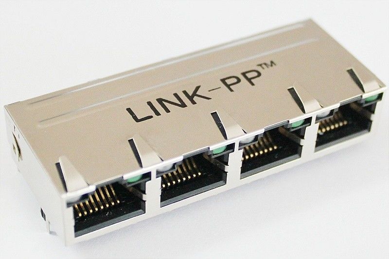 Standard Multiport RJ45 Phone Jack / Shielded Registered Jack 45 1 X 4