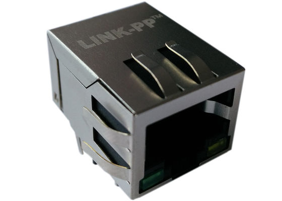 Cat5 Female Connector XFATM2E-CAxu1-2MS Rj45 With Integrated Magnetics