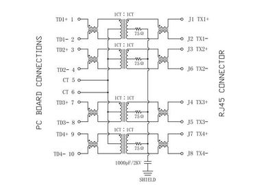 Tab-up RB1-216BNN1A Gigabit RJ45 Modular Jack LPJG0804HENL Registered Jack RJ45