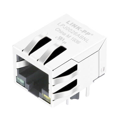 HY911103H | RJ45 Modular Jack LPJ0026ABNL Conn 10/100Base 1CT:1CT R/A