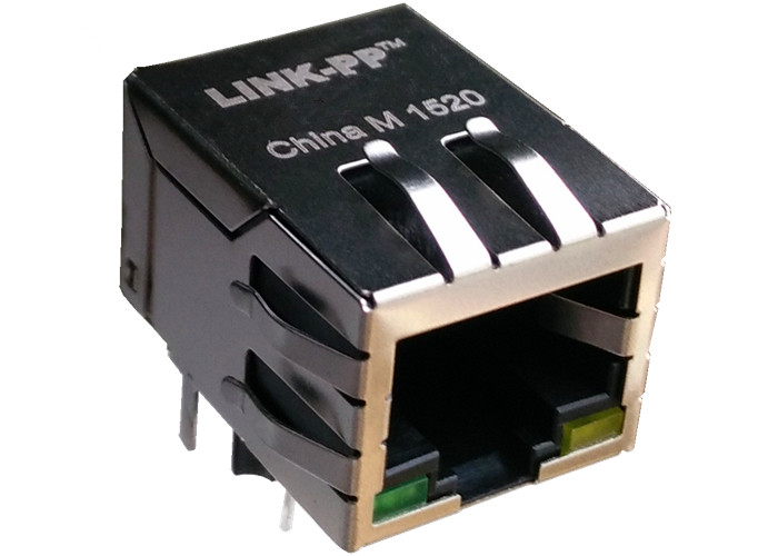 1840434-1 Magnetic RJ45 Jack 10 Pin Rj45 Gigabit Shielded With Leds 1 ...