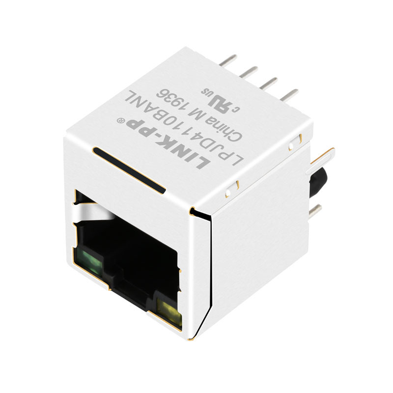 RJ4530H-R01 100 Base-T Vertical RJ45 Connector Yellow/Green LED ...