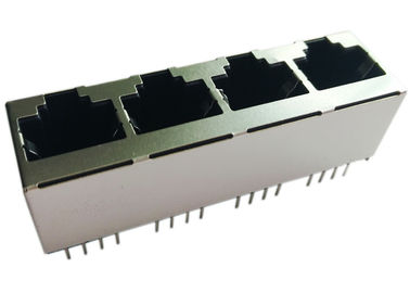 LPJEF5240DNL 1x4 Port Vertical RJ45 Jack 180 Degree Top Entry