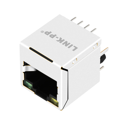 UDE RV8-ZZ-0026 Compatible LINK-PP 10G Base-T Vertical Rj45 Magjack With Yellow/Green Led