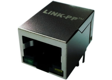 1x RJ45 LPJ0011BENL Right Angle , 10/100M Magnetics Transformer Integrated