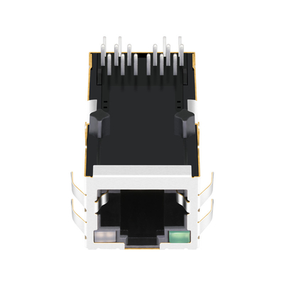 1-1840727-8 Gigabit Magnetic RJ45 Jack 1000BASE-T Tab Up G/GO Leds