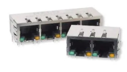 1x4 RJ45 Connector HFJ14-1G01ER-L12RL For Gigabit Ethernet Application