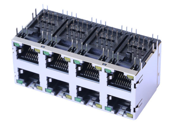 RJ45 Multi-Port Jack 1xN / 2xN, 10/100/1000Base-T | Magnetics, PoE ...