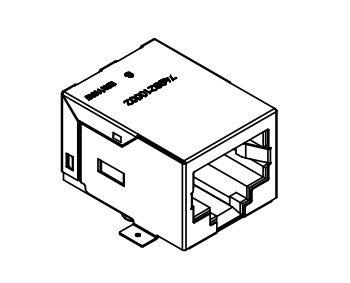 7498210002 100BASE-TX PoE+ RJ45 Connector with Integrated Magnetics