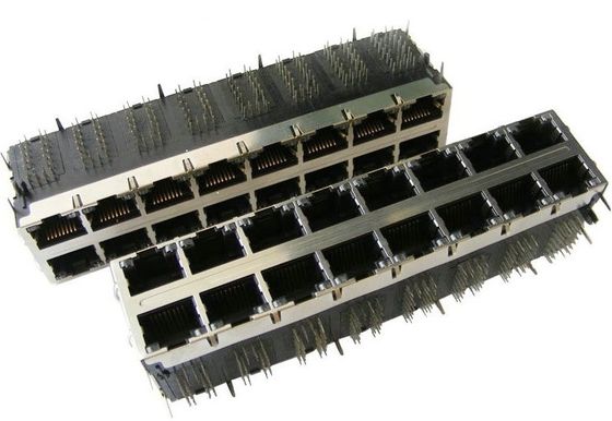 RJ45 Multi-Port Jack 1xN / 2xN, 10/100/1000Base-T | Magnetics, PoE ...