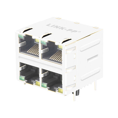 XRJD-S-22-8-8-4 China Single Port 2x2 Port Side Entry Pcb Jack Manufactures LPJE107-0AHNL