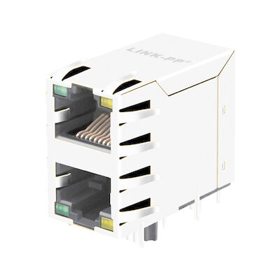 1-6368011-4 2x1 Port Modular RJ45 Jack Connector Without Magnetics LPJE17200AENL