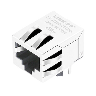 HR901131C Single Port RJ45 Modular Jacks LPJG0801CNL RJ45 without LED Emi Finger
