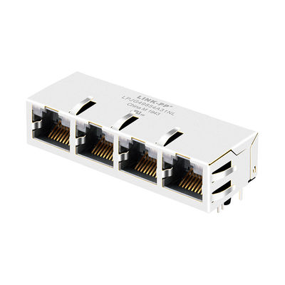 Equivalent to JXG0-0098NL 4 Port Gigabit Rj-45 Latch Up with LEDs