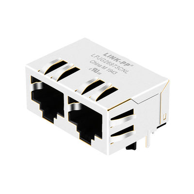 Multi-port RJ45 HFJ12-1G16ERL Dual Tab-Down 1000Base-T Connector Wo/LED