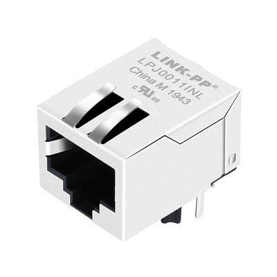 Tab Down 1x1 Port Without Led 100 Base-T Integrated Magnetic Jacks J0011D11