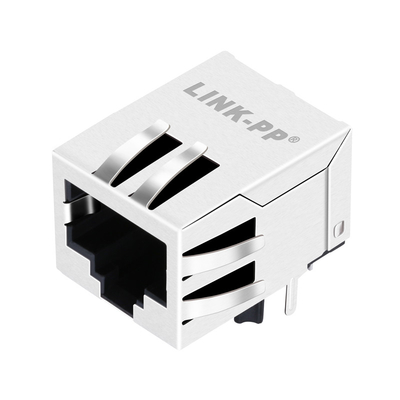 10/100 Base-T JV026I21NLT Tab Down 1 Port Rj45 Ethernet Jack Shielded Without Led