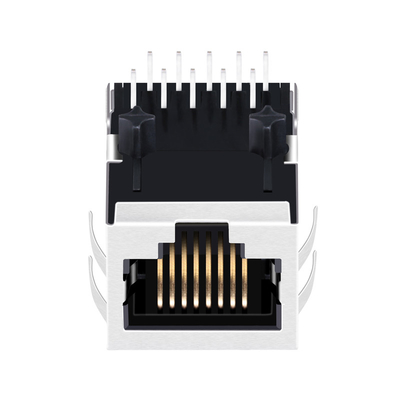 JV011I21NLT Tab Down Shielded 10/100 Base-T Single Port Rj45 Connector Without Led