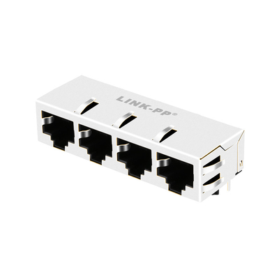 1x4 Port JT8-4000HL 10G Base-T RJ45 Magnetic Jack 13P8C Without Leds