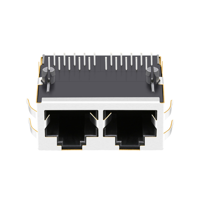 JT8-2000HL 10G Base-T 1x2 Port Tab UP Surface Mount Ethernet Rj45 Jack Without Leds