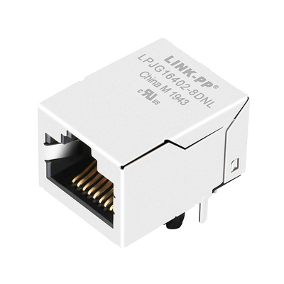 RT9-HK-0002 1x1 Port Integrated Magnetics RJ45 Jack 1000 Base-T Tab Up Without Led