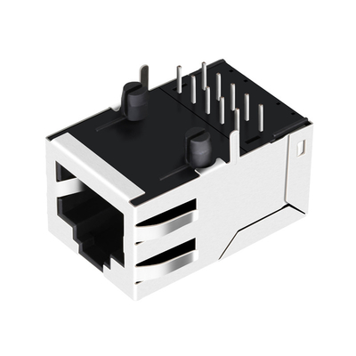 SI-80008-F Single Port 100 Base-T Rj45 Magnetic Jack 8p8c Tab Up Without Leds