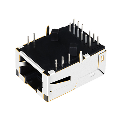 LPJK7036-1A98NL 1000 Base-T 1x1 Port Low Profile RJ45 Connector Tab UP With Leds