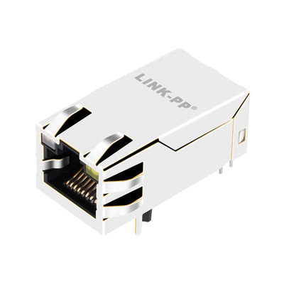 0826-1X1T-JK-F 1x1 Port 5G Base-T RJ45 MagJack 4PPoE Tab Up With GO/Y Light Pipe