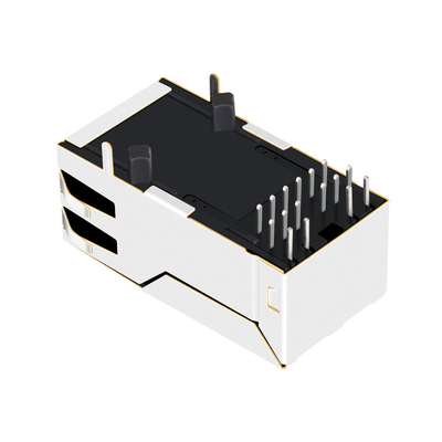 1840728-5 1X1 Port 1000BASE-T 1G41 RJ45 Magjack 12PIN Tab Up YG/G Led