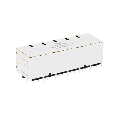 JT5-2470NL 2x6 Port 10G Base-T RJ45 Magnetic Connectors 12P8C With LIGHT PIPES