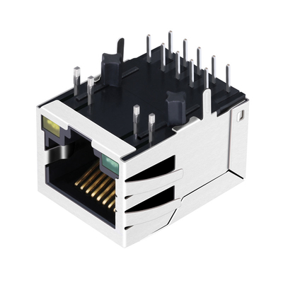 JXD0-9015NLT Tab DOWN 1000 BASE-T 10P8C Magnetic RJ45 Jack With G/Y Led