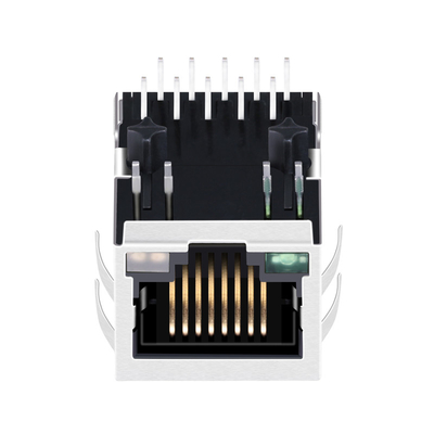 ARJM11B1-805-KB-CW2 Single Port Tab Down 2.5G Base-T RJ45 MagJack G/O&Y Led