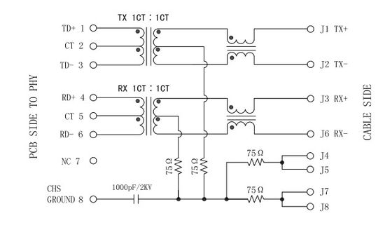5-6605308-1 Mag RJ45 Jack Decoupling Capacitor With Resistor LEDs ...