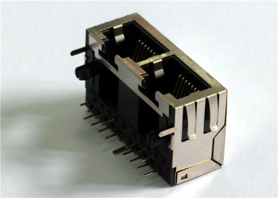 12.2mm Low Profile,Rj45 1x2 8P8C THT Shield No LEDs LPJEF132CNL Dual ...