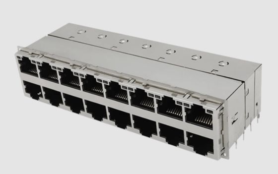 1-1840870-4 Integrated Connector Module RJ45 2x8 Ports With LEDs