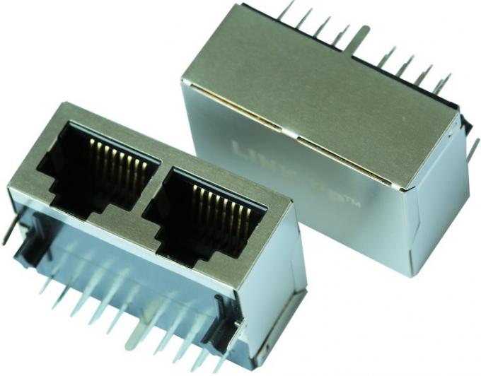 6-1840402-7 Dual Multi-port 1X2 MAG45 Modular Jack Gigabit 10/100 ...
