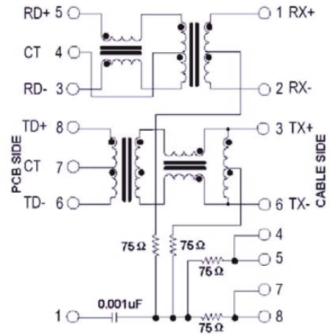 ARJ11D-MCSA-LU2 RJ45 Single Port 10/100 Base-T Jack with Magnetic Module