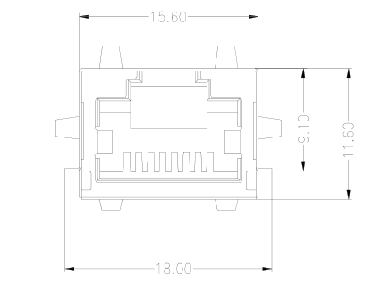 RJPS-001TC1 SMD POE Rj45, Low Profile,1x 10/100 Base-TX Filtered LPJ19960CNL