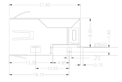 RJPS-001TC1 SMD POE Rj45, Low Profile,1x 10/100 Base-TX Filtered LPJ19960CNL
