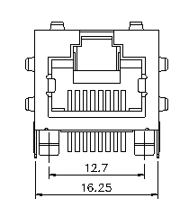 LPJE101CNL RJ45 Single Port Shield Modular Jack